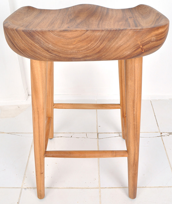 solid teak custom-made stool