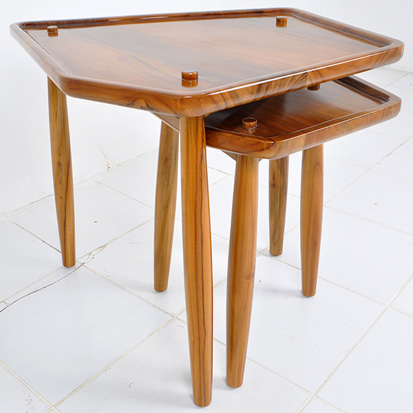 Scandinavian teak wooden side tables