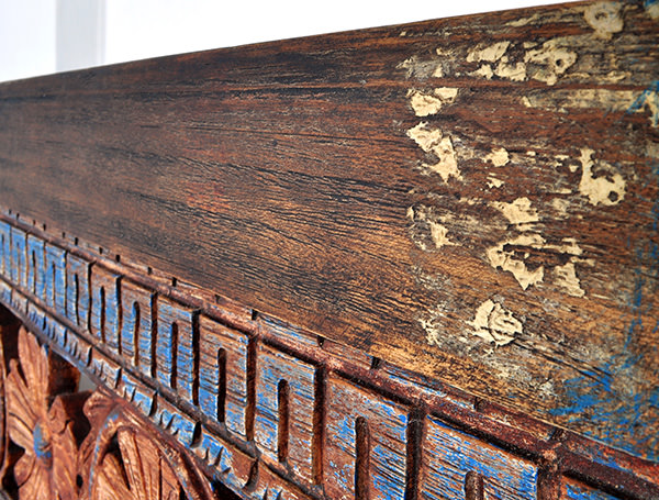 reclaimed antique teak bed finish