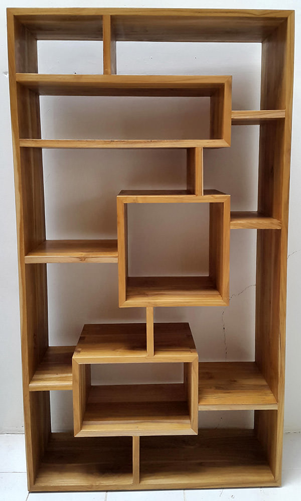 natural teak Asian bookrack