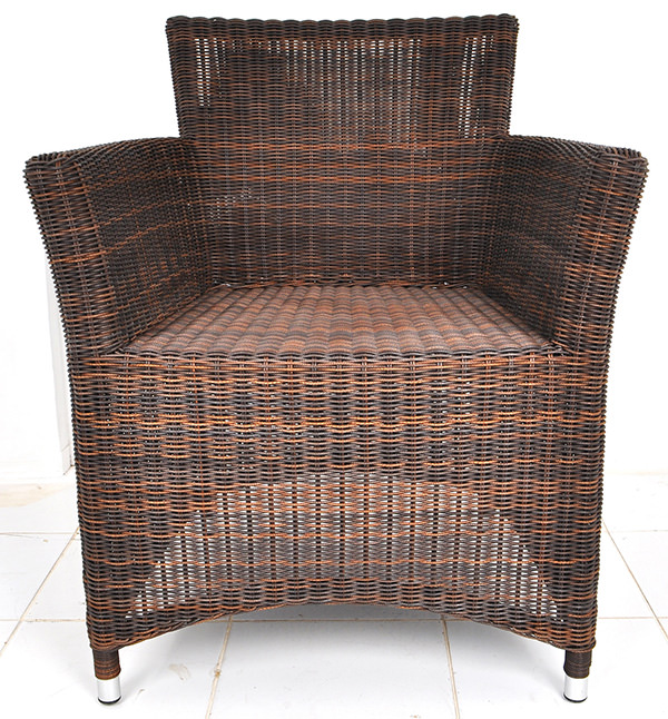 Scandinavian brown garden armchair