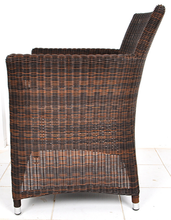 Scandinavian brown garden Viro synthetic rattan armchair