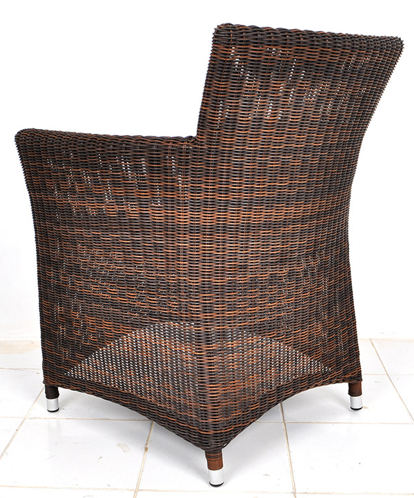 Modern Scandinavian brown garden Viro synthetic rattan armchair