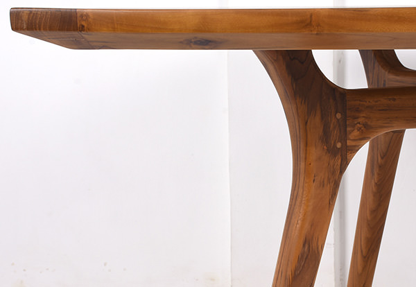 restaurant table with a Scandinavian leg design