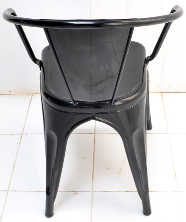 indoor black iron chair