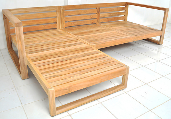 outdoor teak sofa