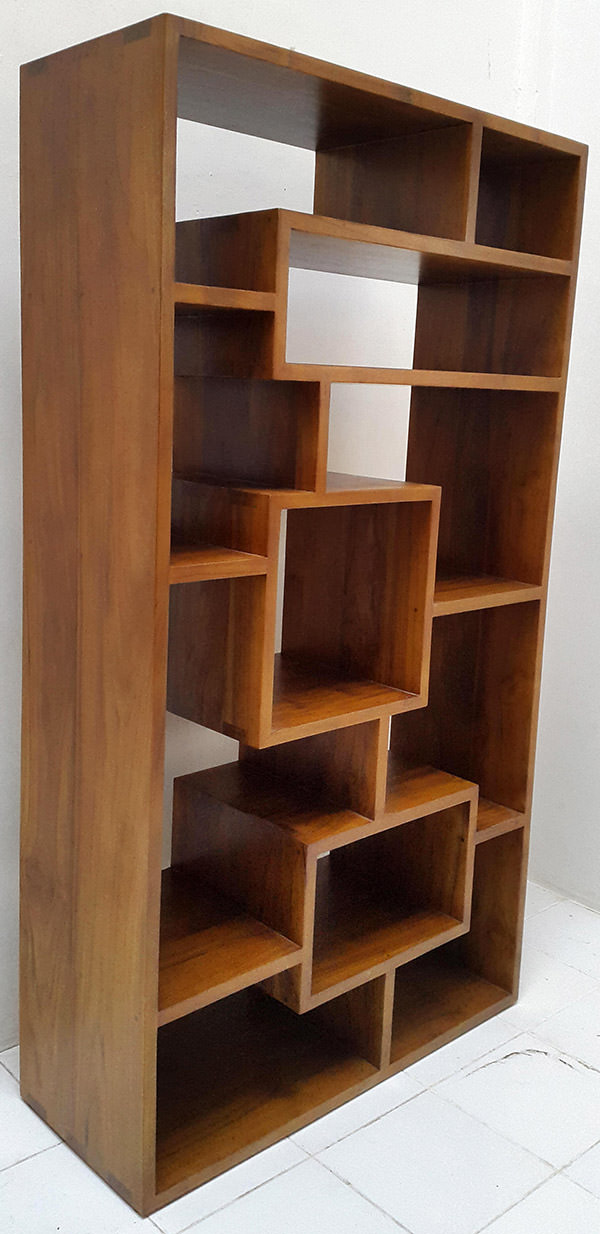 natural teak Japanese bookrack