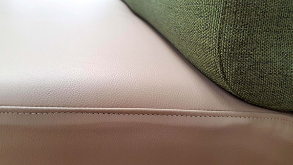 genuine leather and plain linen