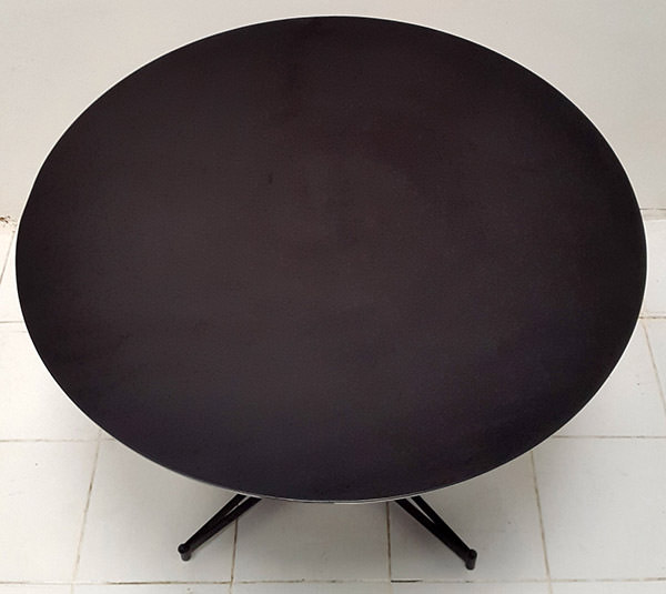black iron table top