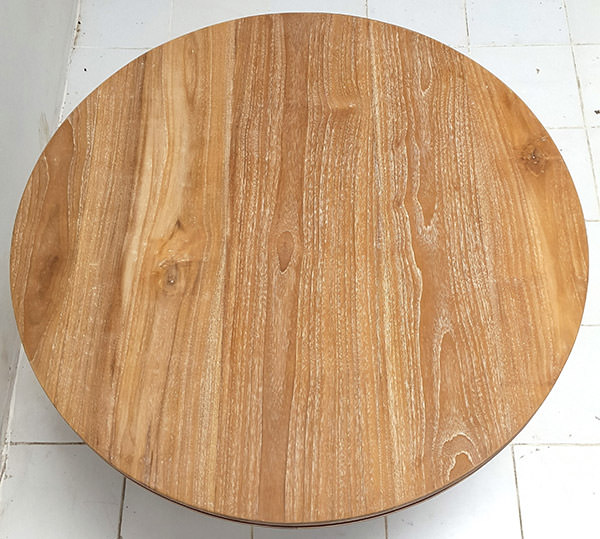 round teak table top