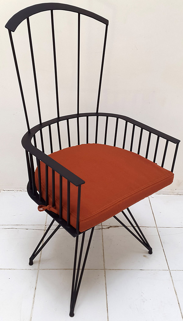outdoor iron armchair manufacturing for restaurant