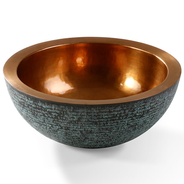 copper wash basin