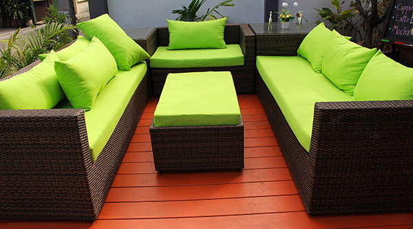 Synthetic rattan furniture