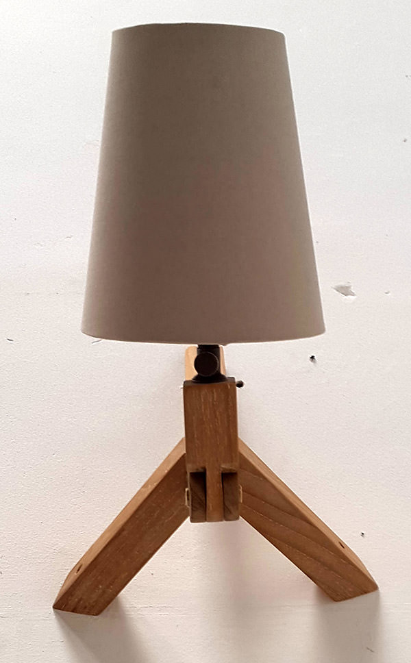 teak wall lamp