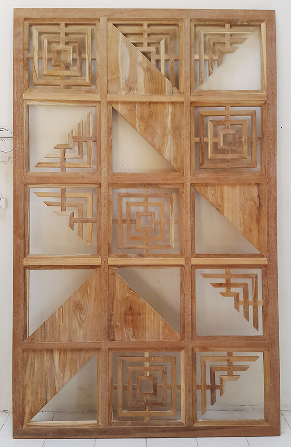 teak separation panel