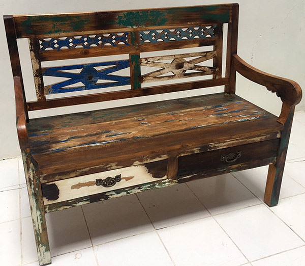 reclaimed bench