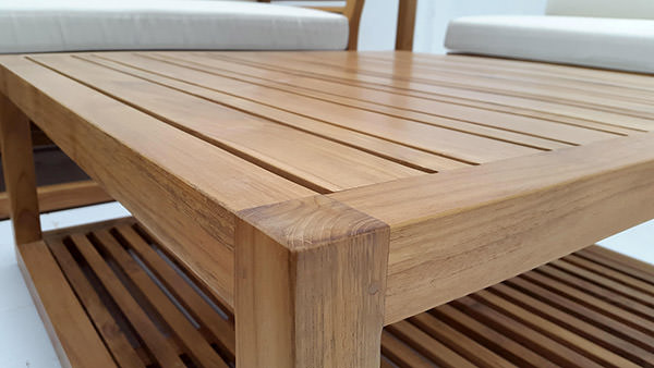 outdoor teak coffee table