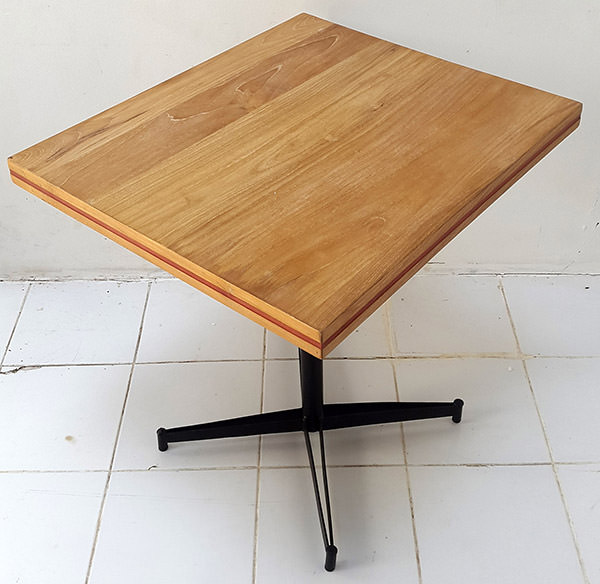 natural teak square table top