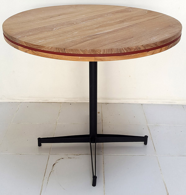 round teak table