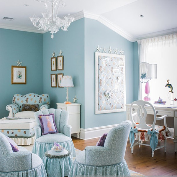 light blue girl bedroom