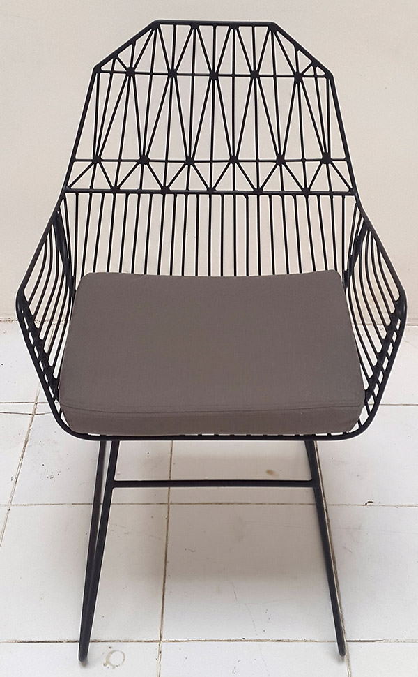 outdoor iron armchair