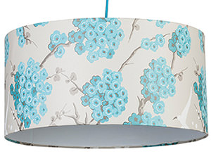 blue lamp shade