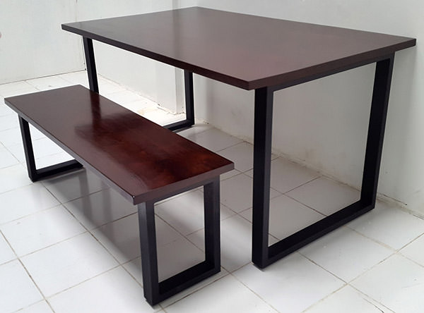 dark brown mahogany table